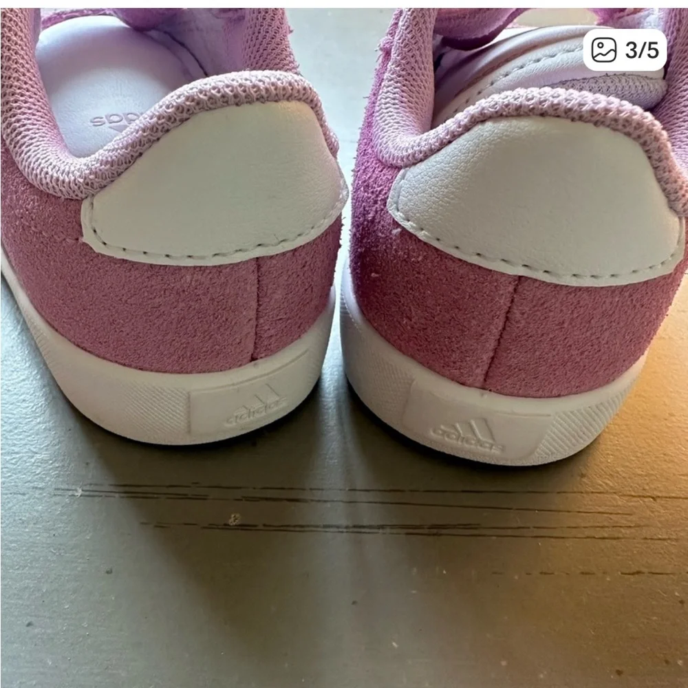 Adidas Toddler size 6 Purple and White Sneakers - Picture 2 of 3